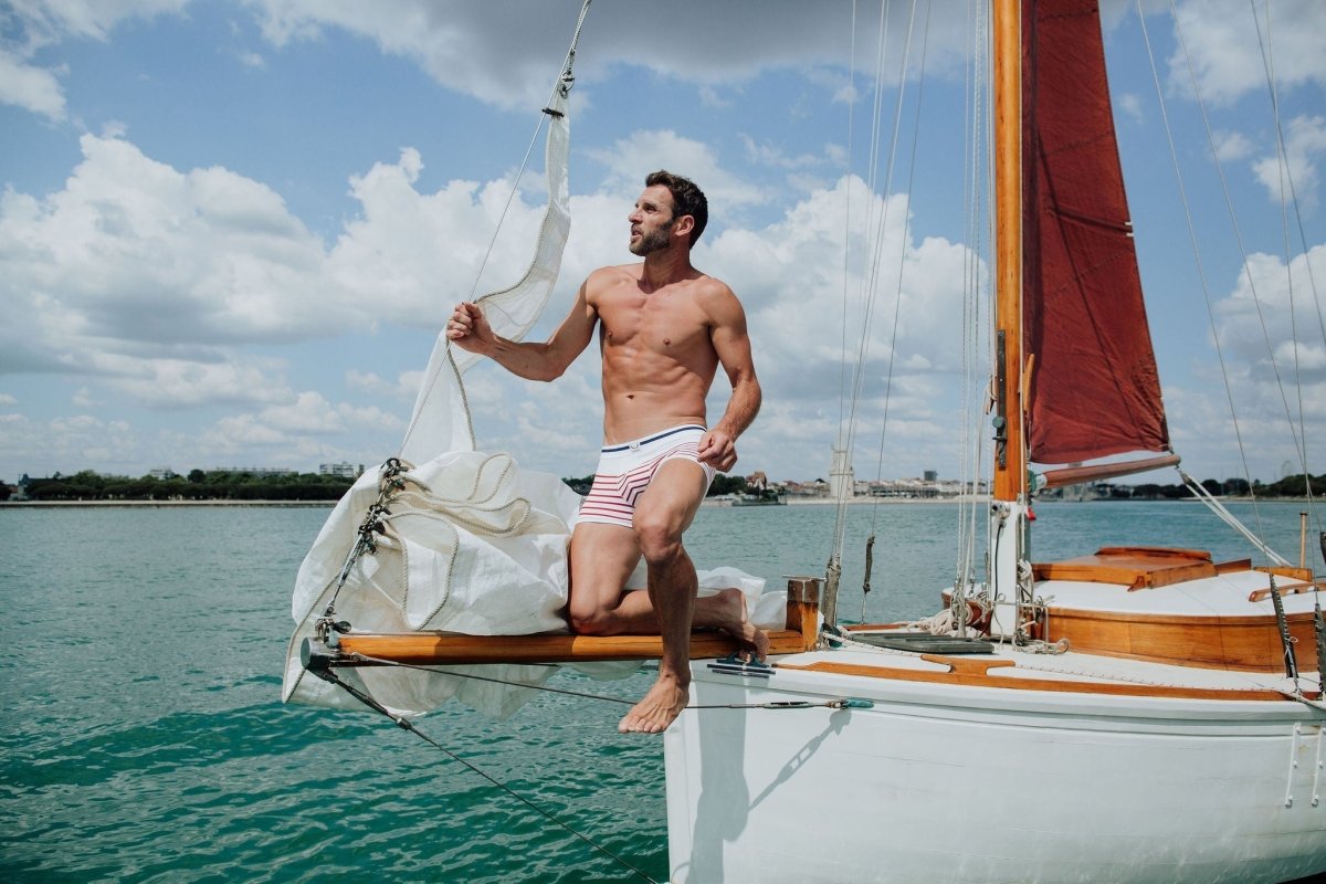 Boxer marin, slip marin : l’esprit de la mer, version bio - BLUEBUCK