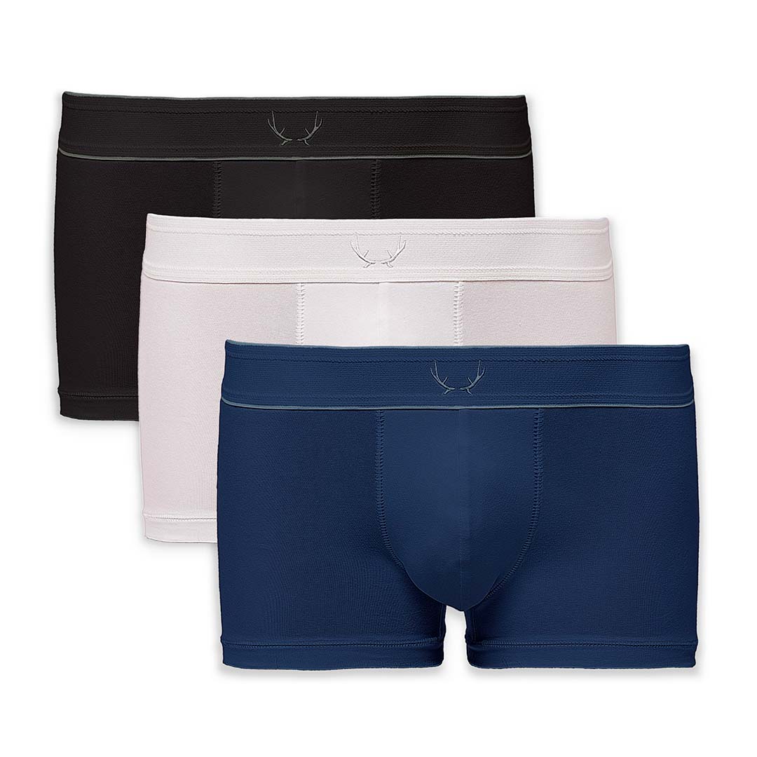 3 boxers homme en coton recyclé pack multicolore - BLUEBUCK