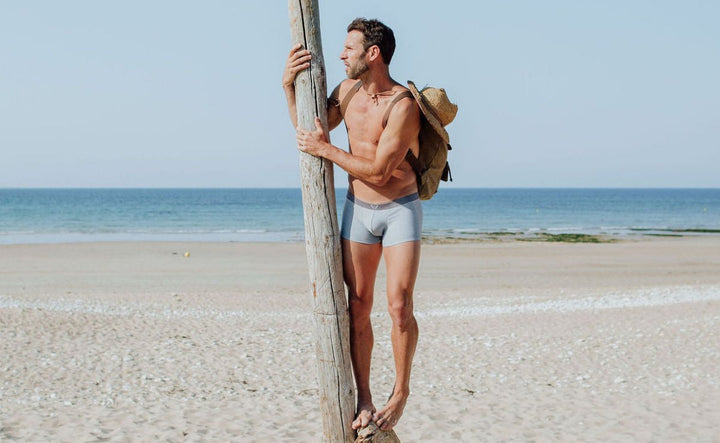 3 boxers homme en Tencel - bleu - BLUEBUCK