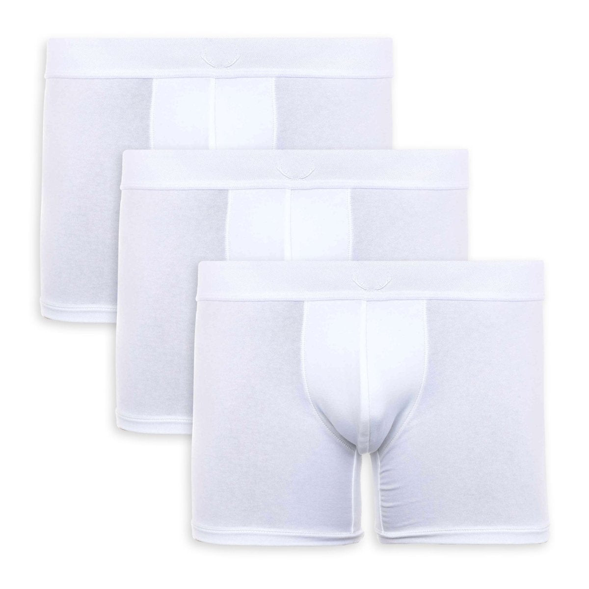 3 boxers longs homme blanc en coton recyclé - BLUEBUCK