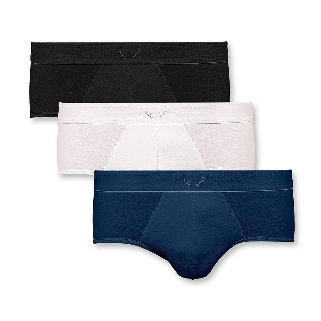 3 slips homme en coton recyclé pack multicolore - BLUEBUCK