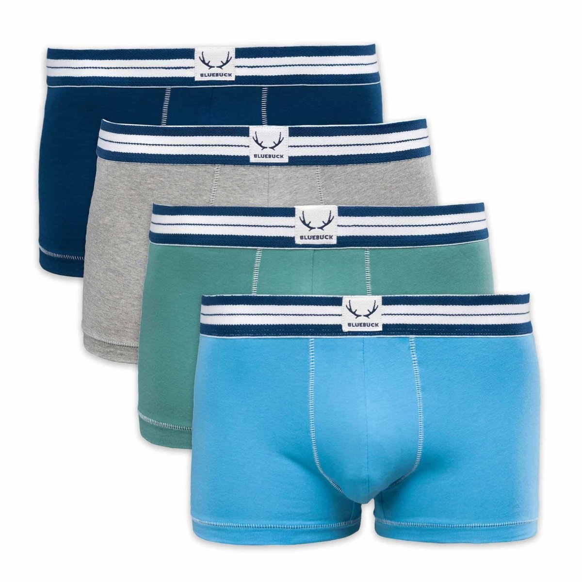 4 boxers homme classiques en coton bio - BLUEBUCK