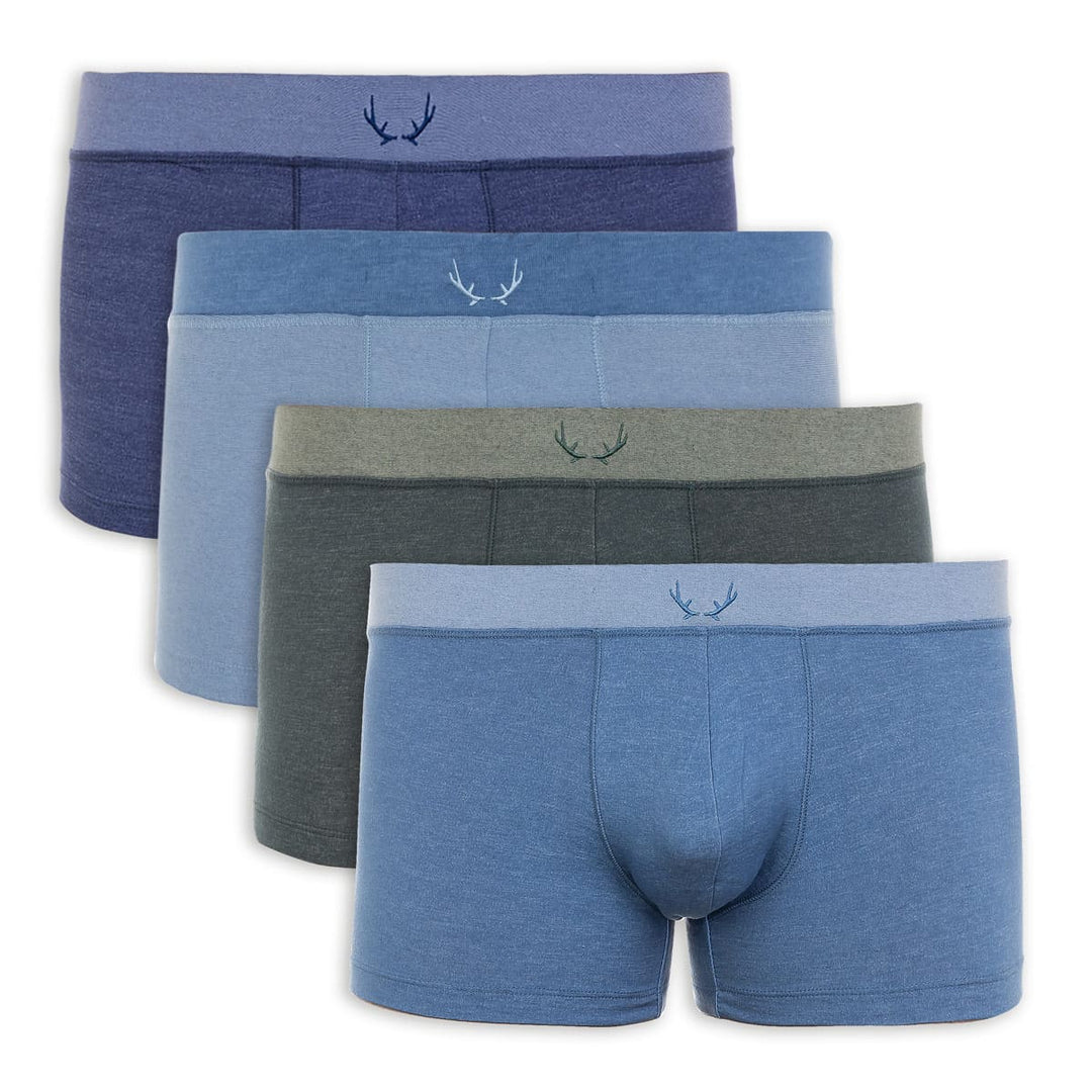 4 Boxers homme en Tencel - bleu et vert - BLUEBUCK