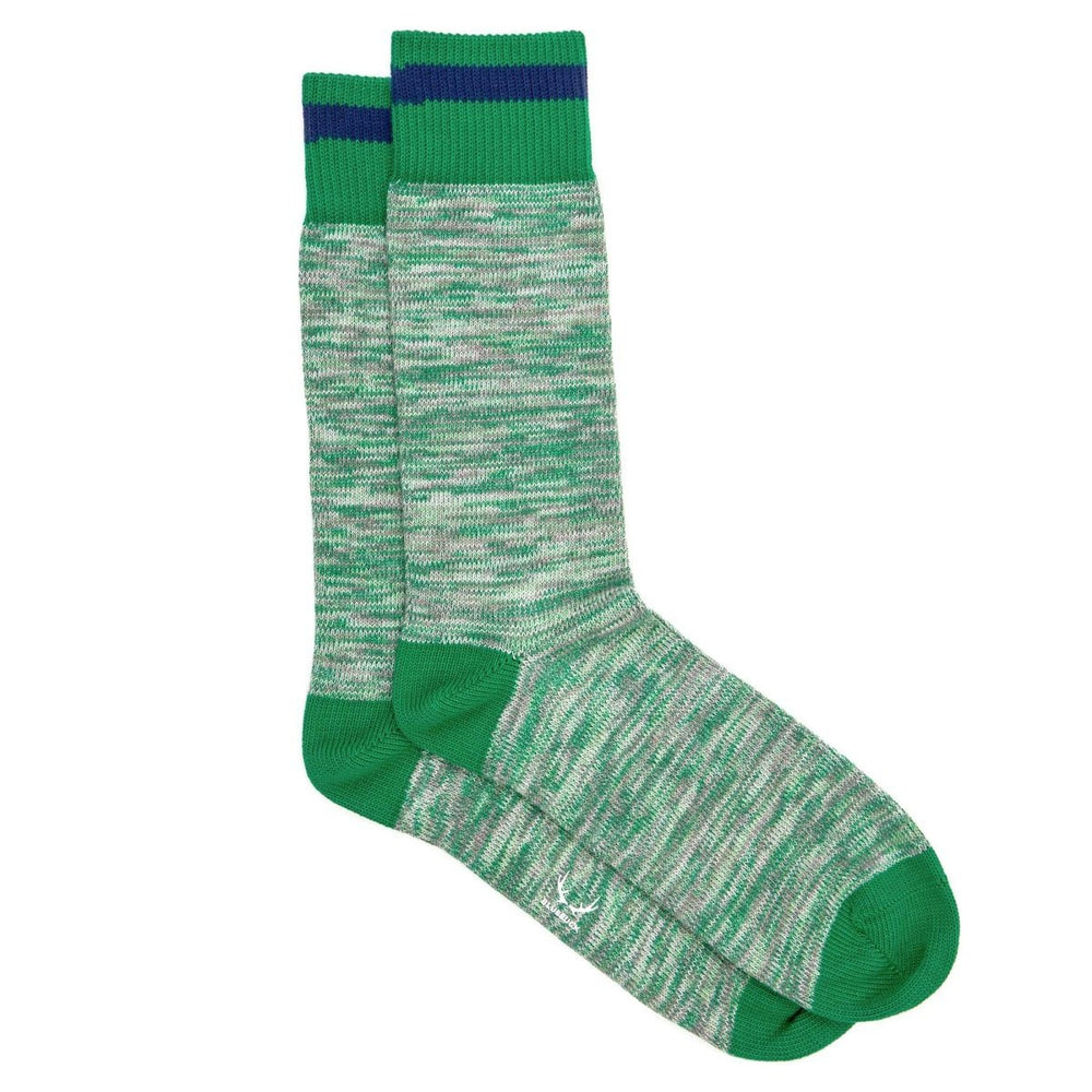 4 paires de chaussettes homme en coton bio - vert vif, bleu lac, khaki, bleu et rouge - BLUEBUCK