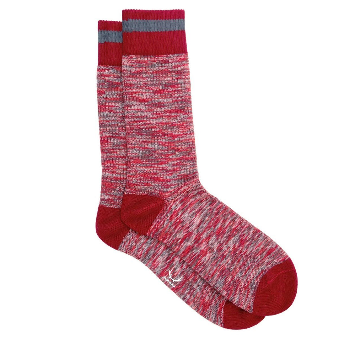 6 paires de chaussettes homme en coton bio - vert vif, bleu lac, khaki, rouge, orange et gris - BLUEBUCK
