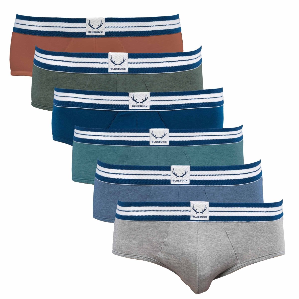 6 slips classiques homme en coton bio - BLUEBUCK