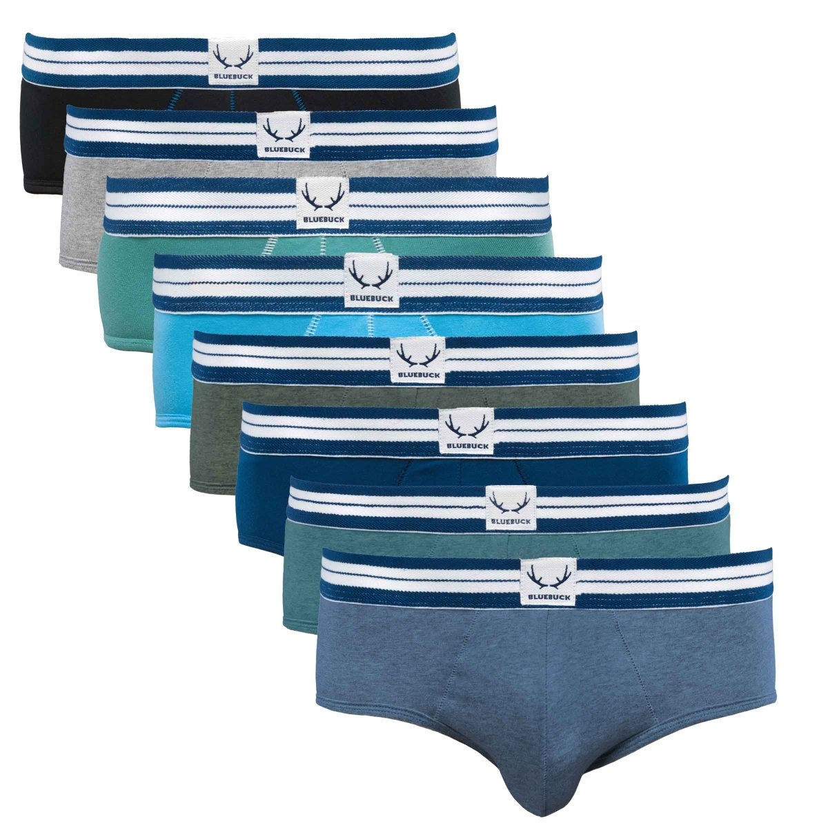 8 slips homme classiques en coton bio - BLUEBUCK