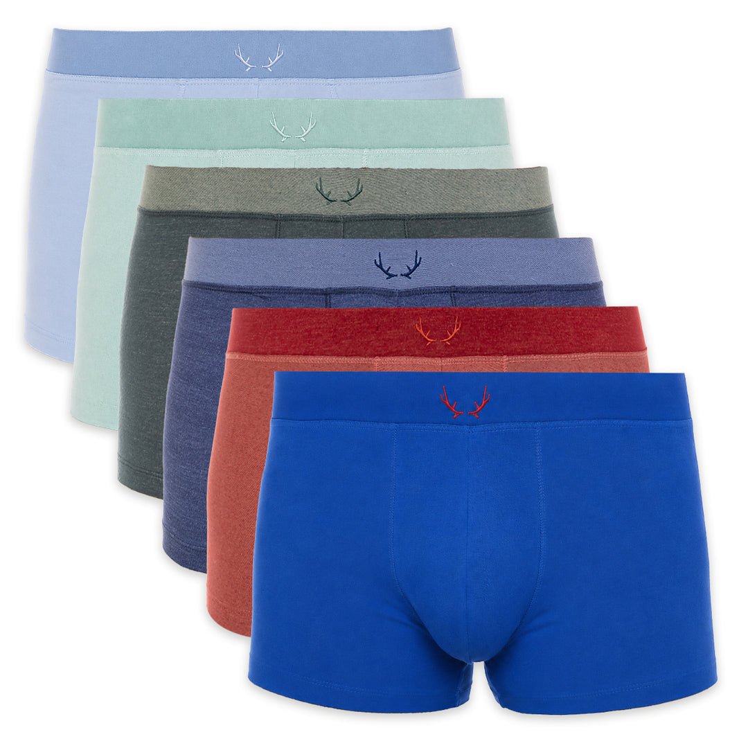 6 boxers homme en Tencel - bleu & vert