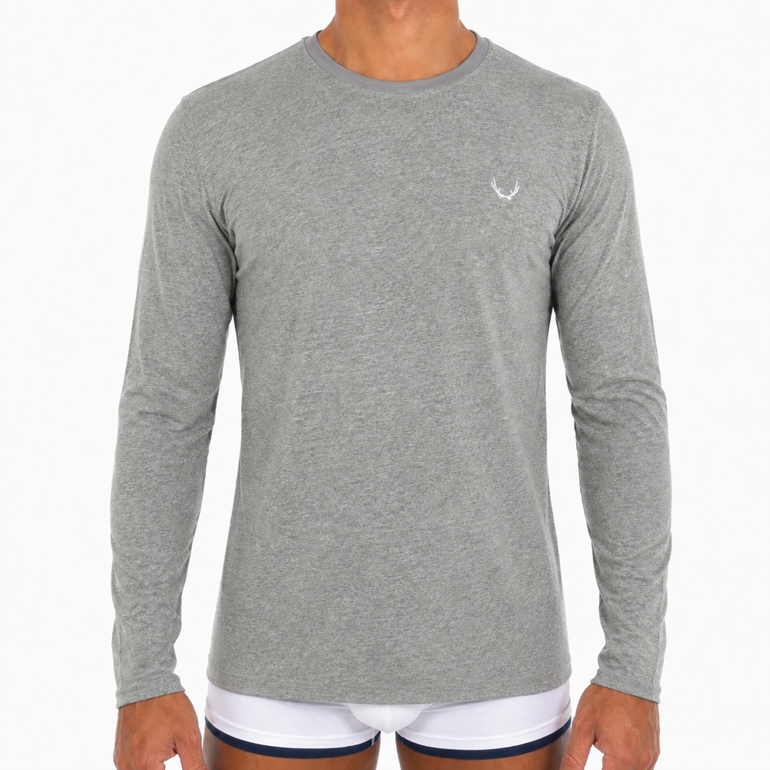 Long sleeves grey T-shirt for men