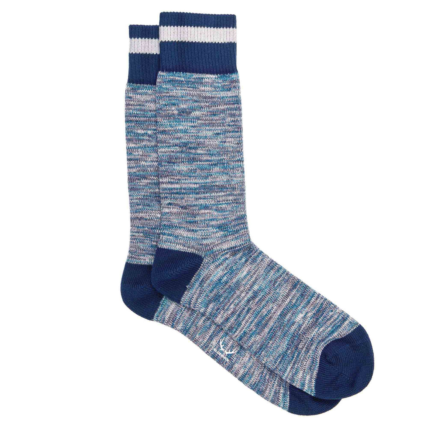 Blue and grey organic cotton men's socks
