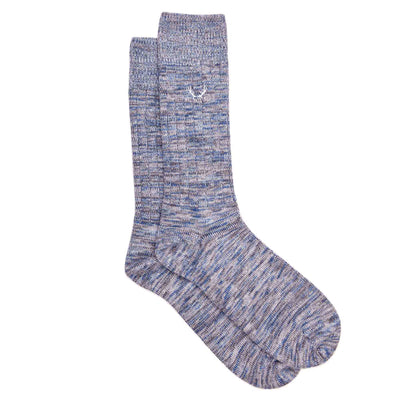 Infinity blue melange socks