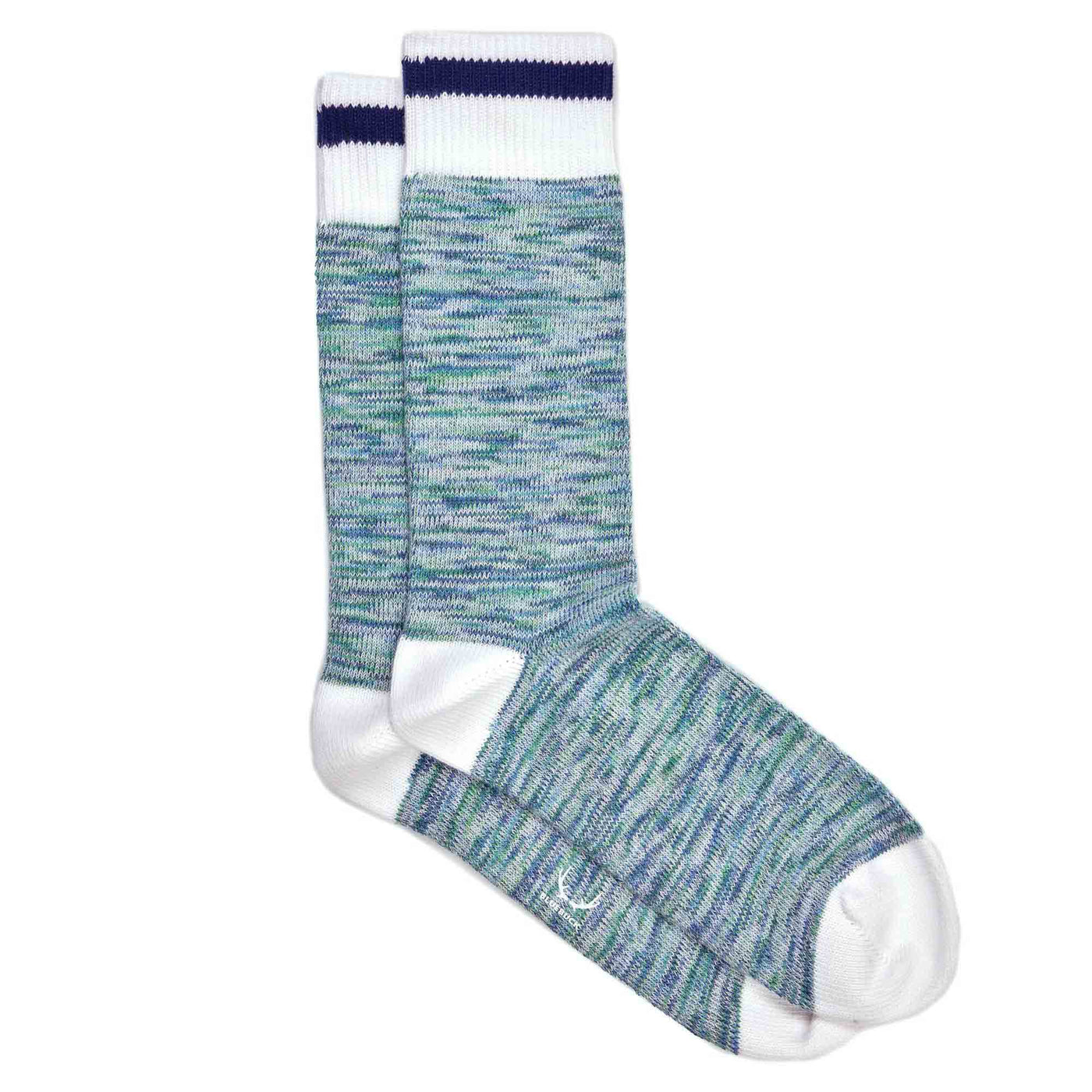 Light green and blue organic cotton men"s socks