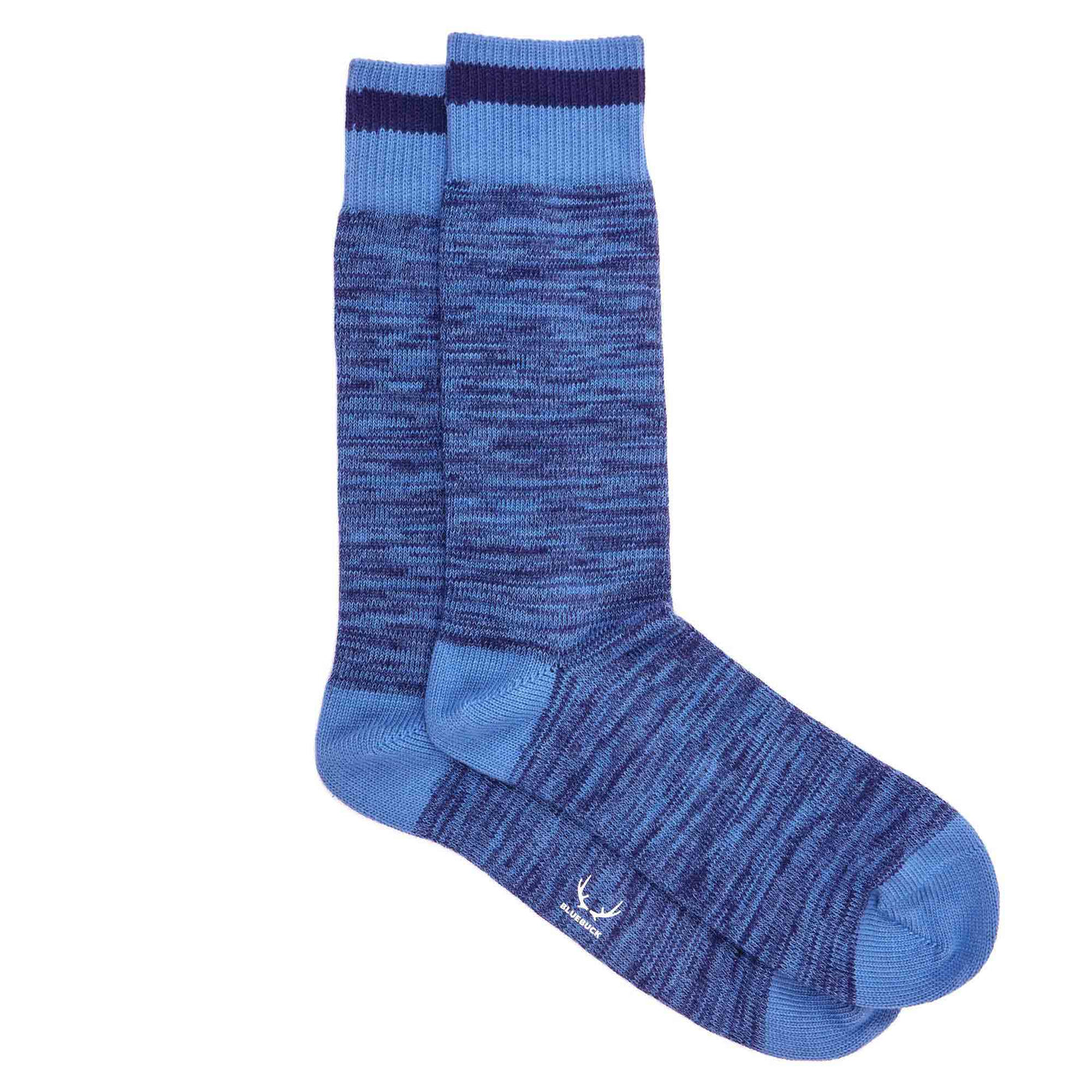 Strong blue organic cotton men"s socks