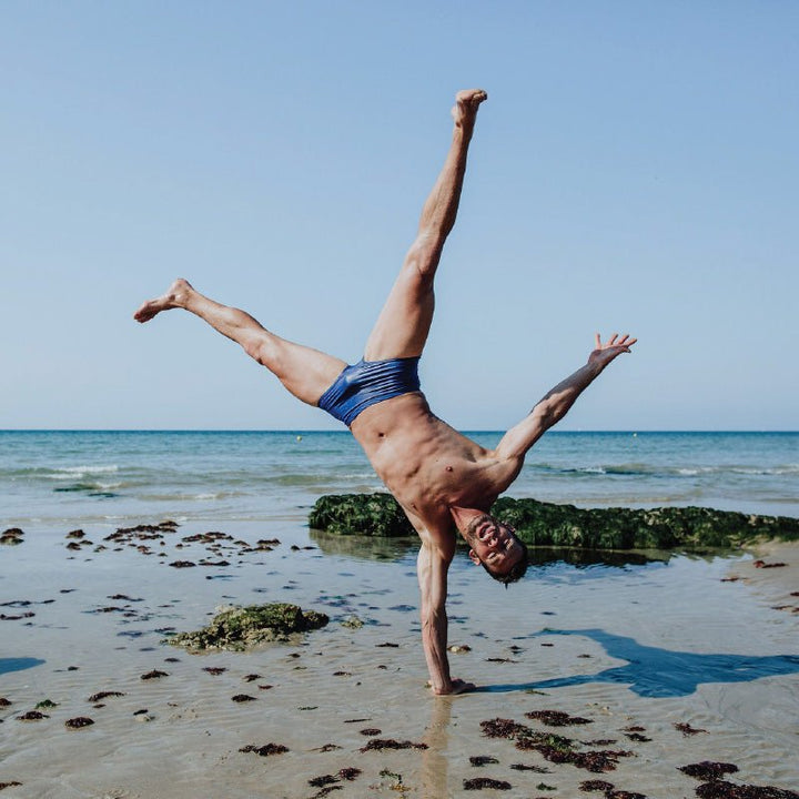 Boxer de bain homme bleu roi en nylon recyclé - BLUEBUCK