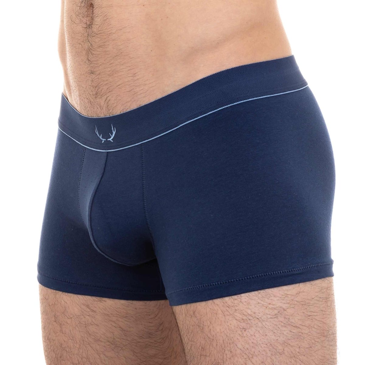 Boxer homme bleu foncé en coton recyclé - BLUEBUCK