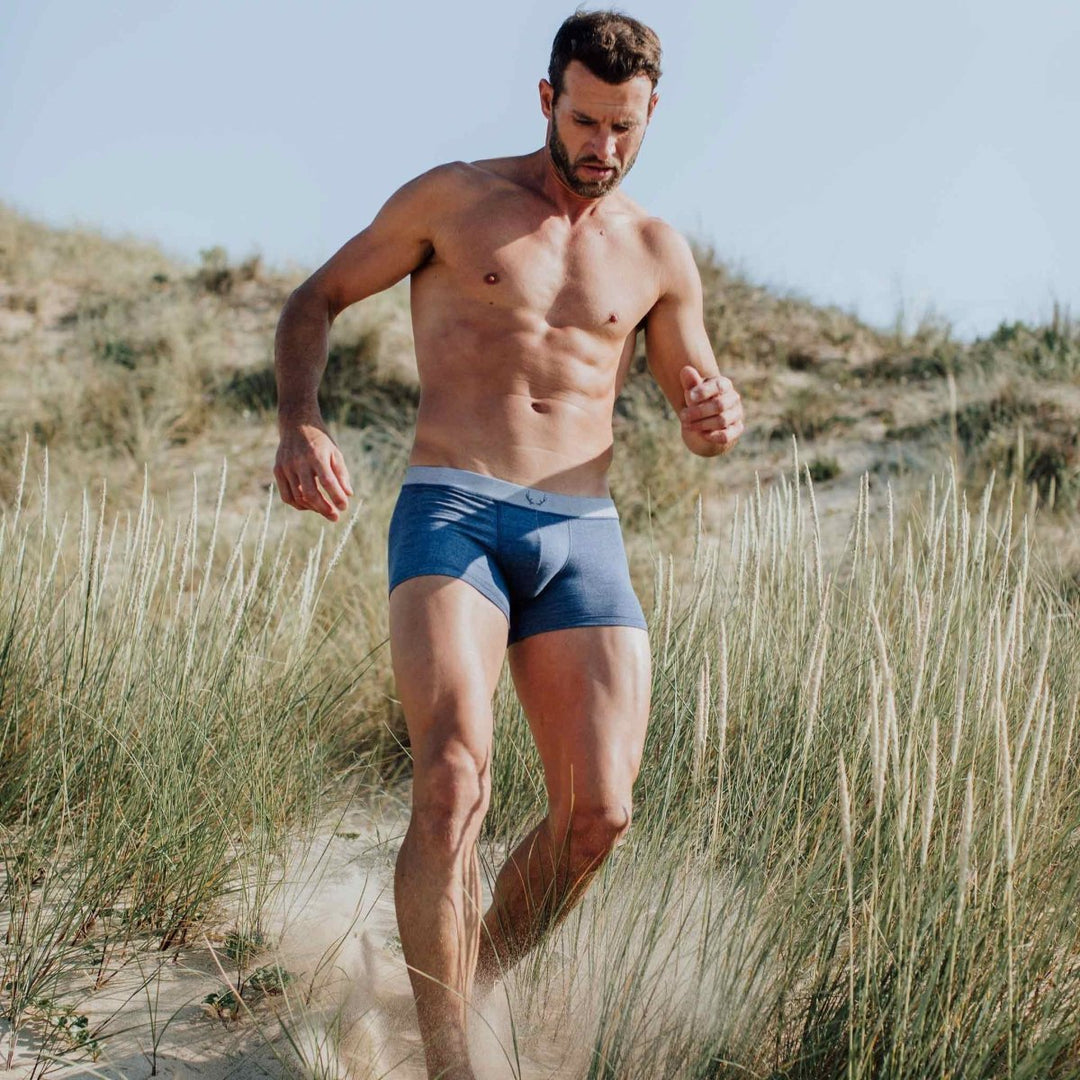 Boxer homme bleu indigo en Tencel - BLUEBUCK