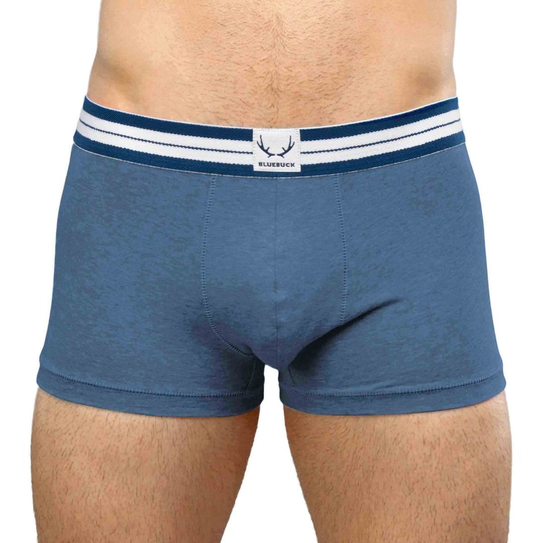 Bluebuck men's organic cotton blue trunk