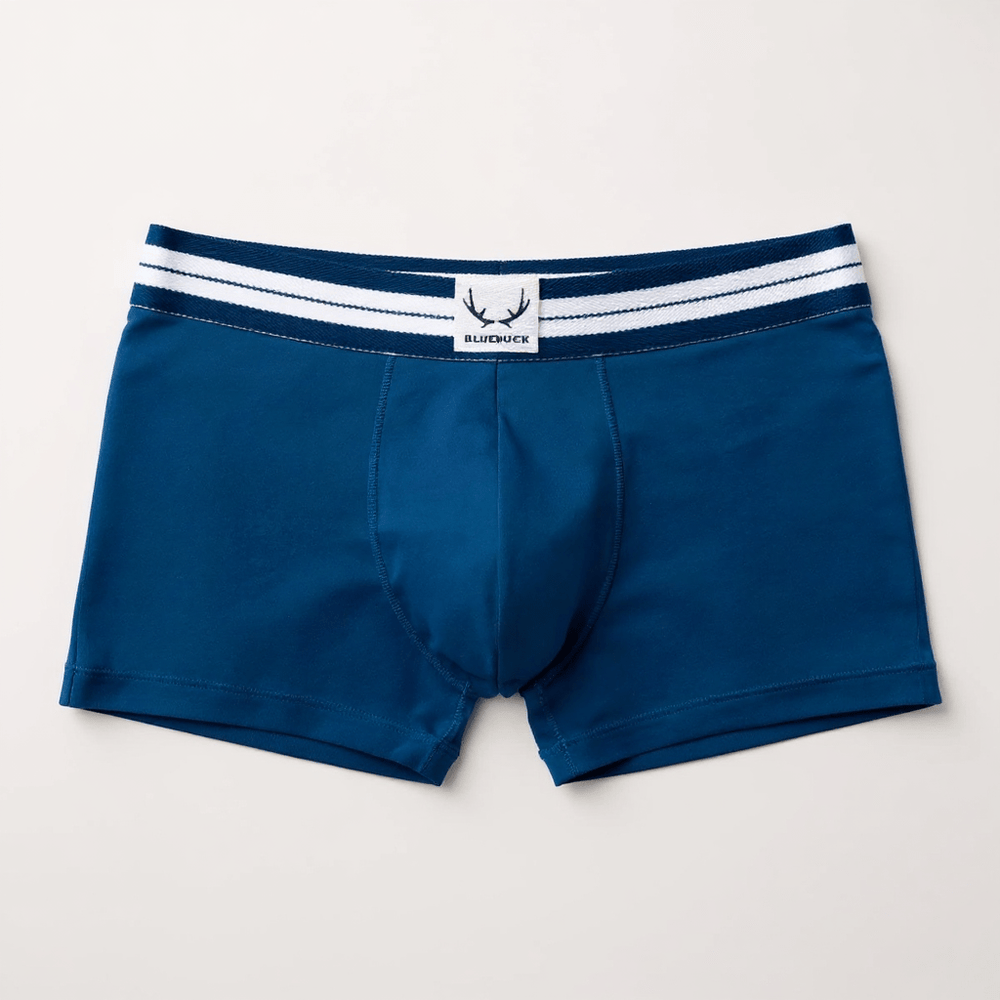 Boxer homme classique bleu marine en coton bio - BLUEBUCK