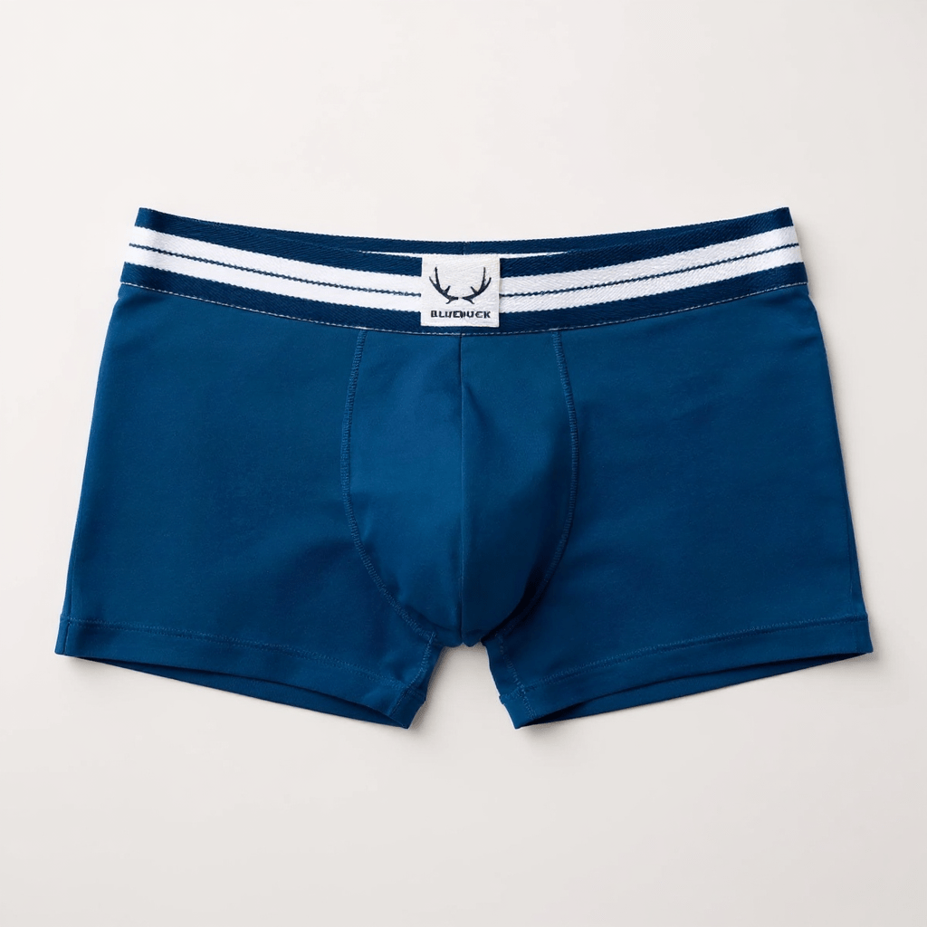 Boxer homme classique bleu marine en coton bio - BLUEBUCK