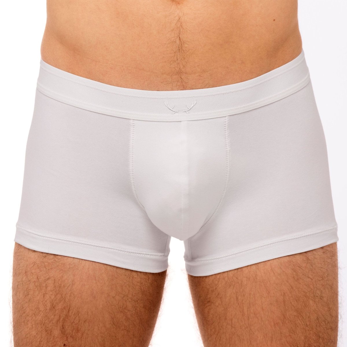 Boxer homme en coton recyclé blanc - BLUEBUCK