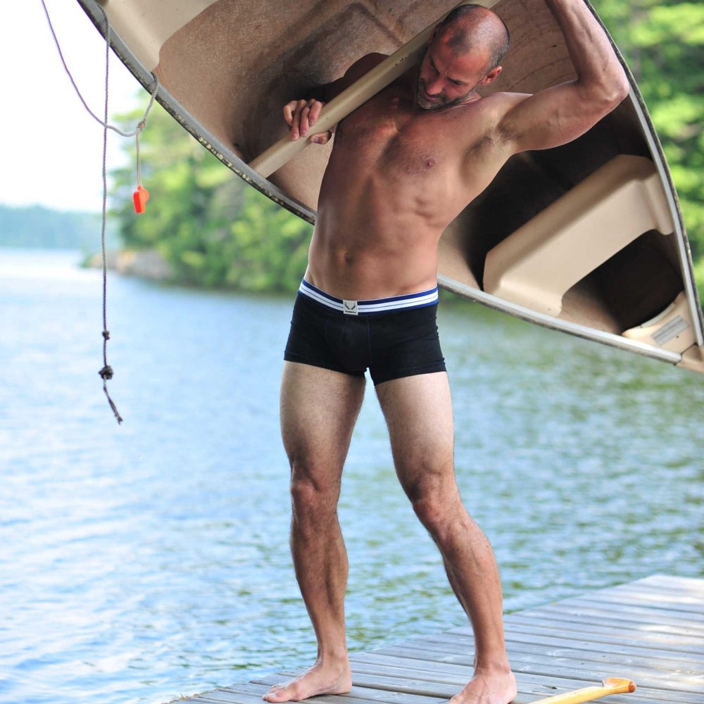 Boxer homme noir en coton bio - BLUEBUCK