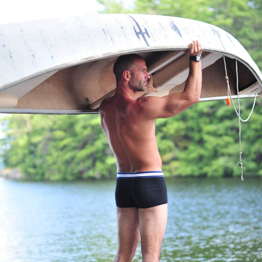 Boxer homme noir en coton bio - BLUEBUCK
