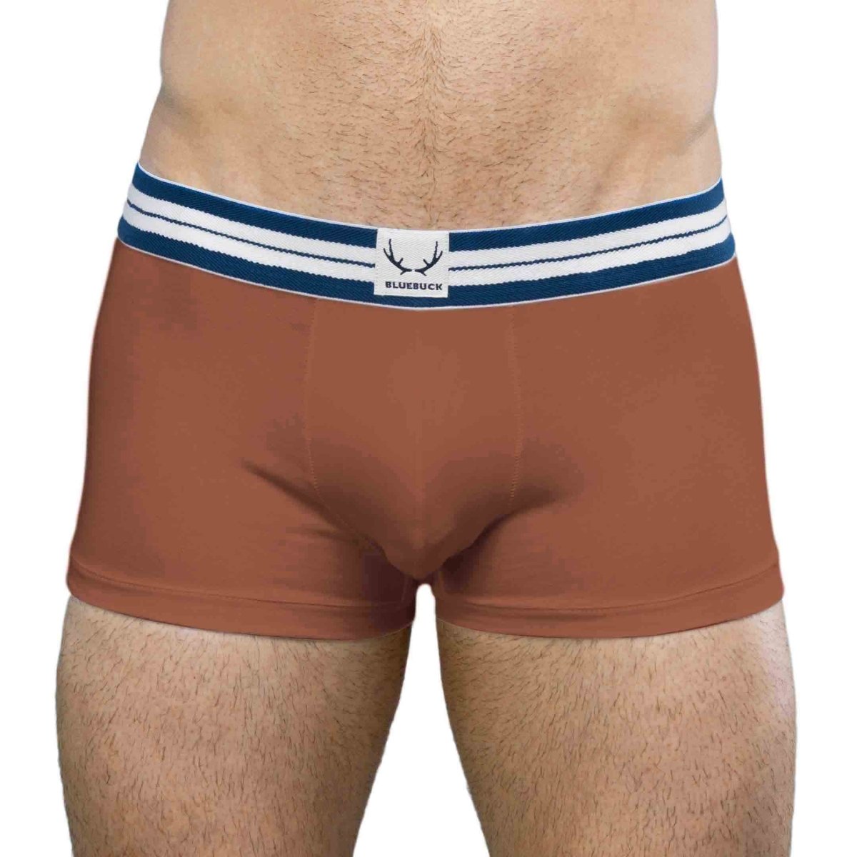 Boxer homme rouge brique en coton bio - BLUEBUCK