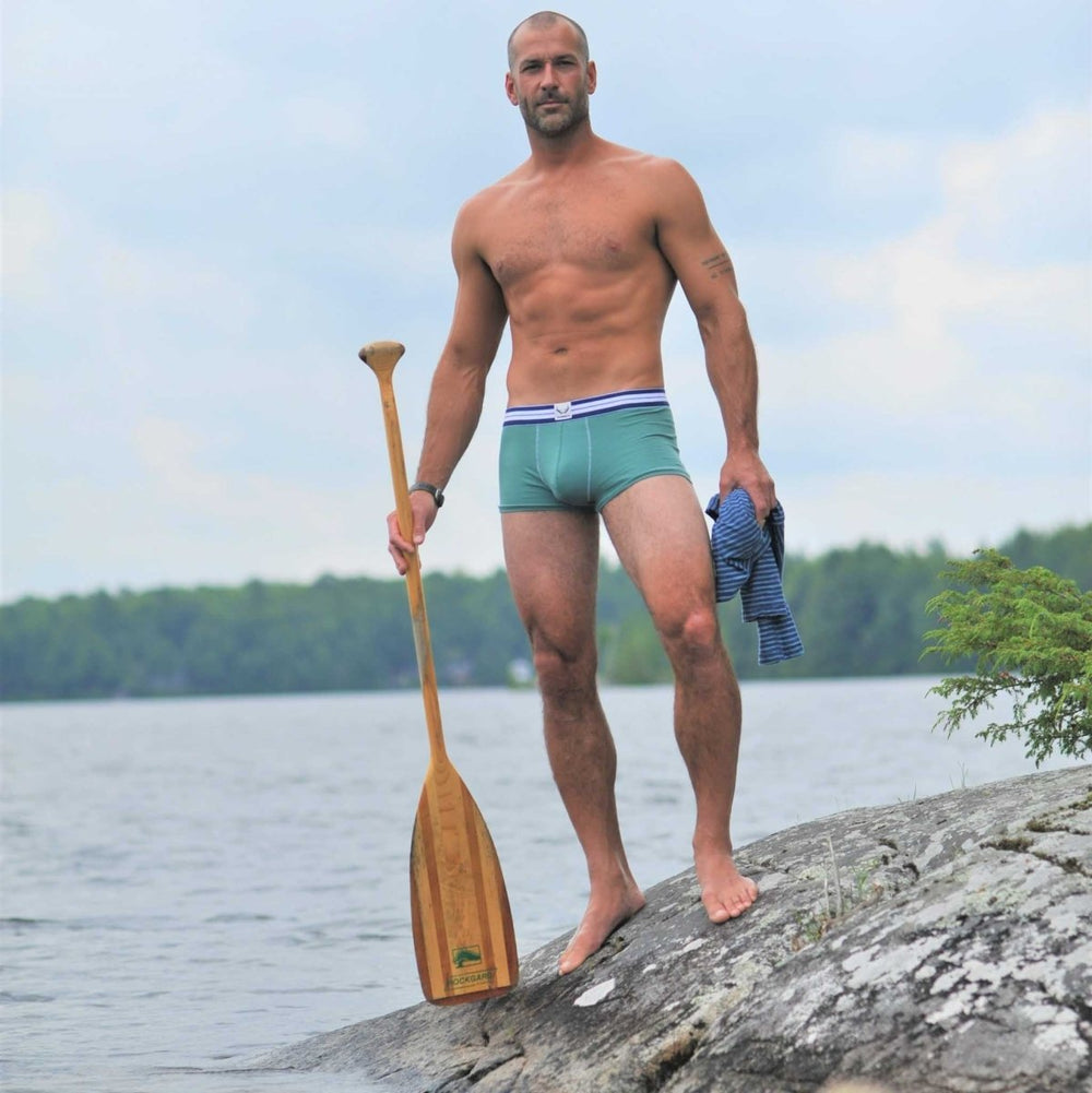Boxer homme vert en coton bio - BLUEBUCK