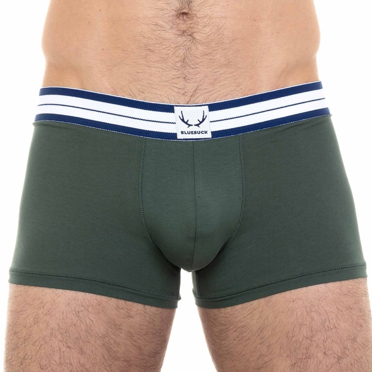 Boxer homme vert foncé en coton bio - BLUEBUCK