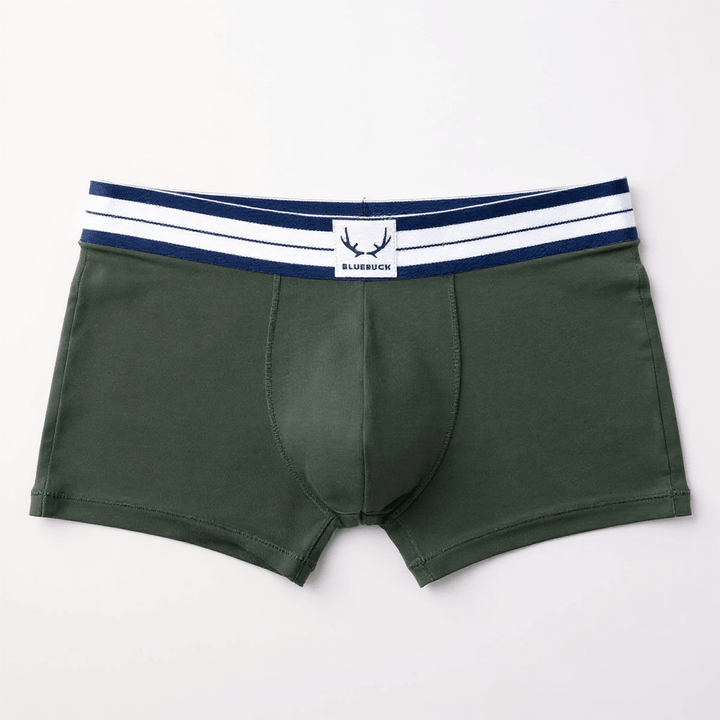 Boxer homme vert foncé en coton bio - BLUEBUCK