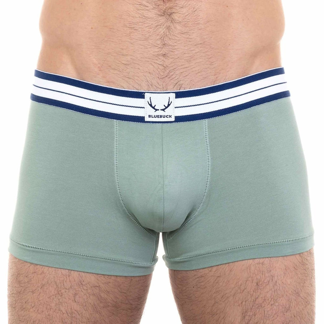 Boxer homme vert iceberg en coton bio - BLUEBUCK