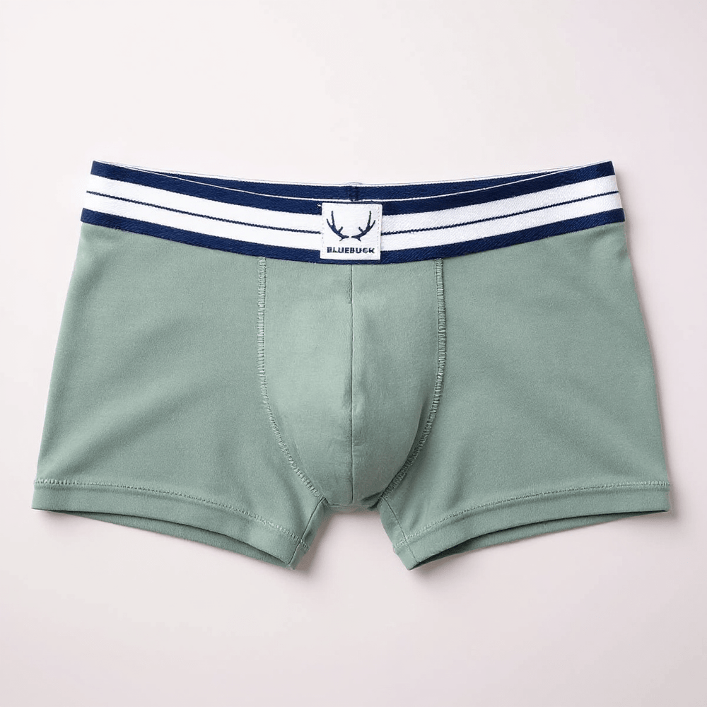 Boxer homme vert iceberg en coton bio - BLUEBUCK