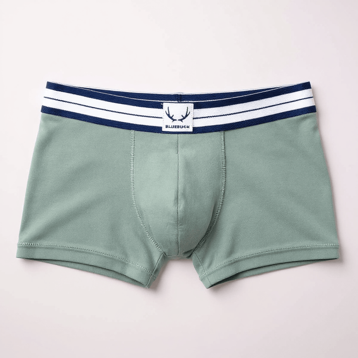 Boxer homme vert iceberg en coton bio - BLUEBUCK