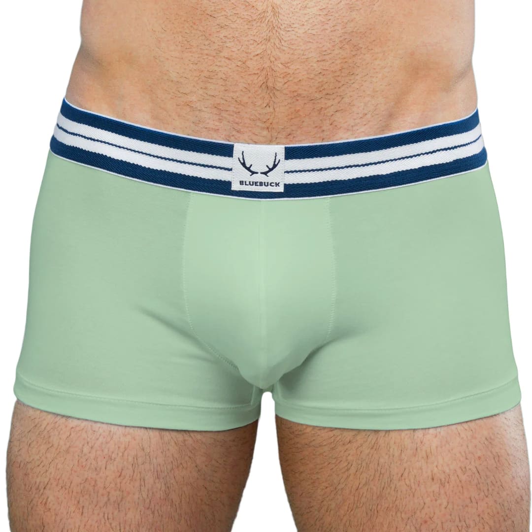 Boxer homme vert iceberg en coton bio - BLUEBUCK