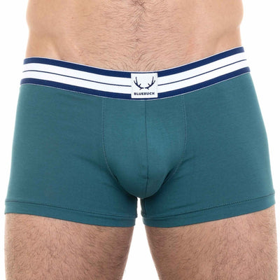 Boxer homme vert océan en coton bio - BLUEBUCK