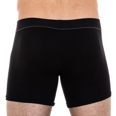 Boxer long homme en coton recyclé noir - BLUEBUCK