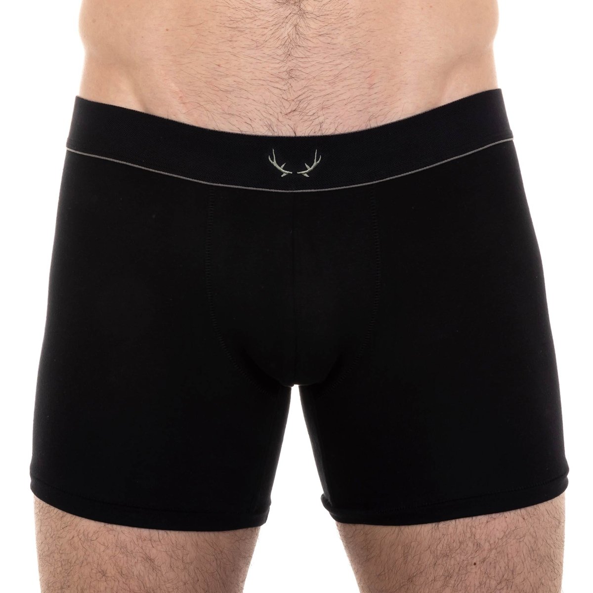 Boxer long homme en coton recyclé noir - BLUEBUCK