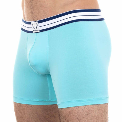 Boxer long homme turquoise en coton bio - BLUEBUCK