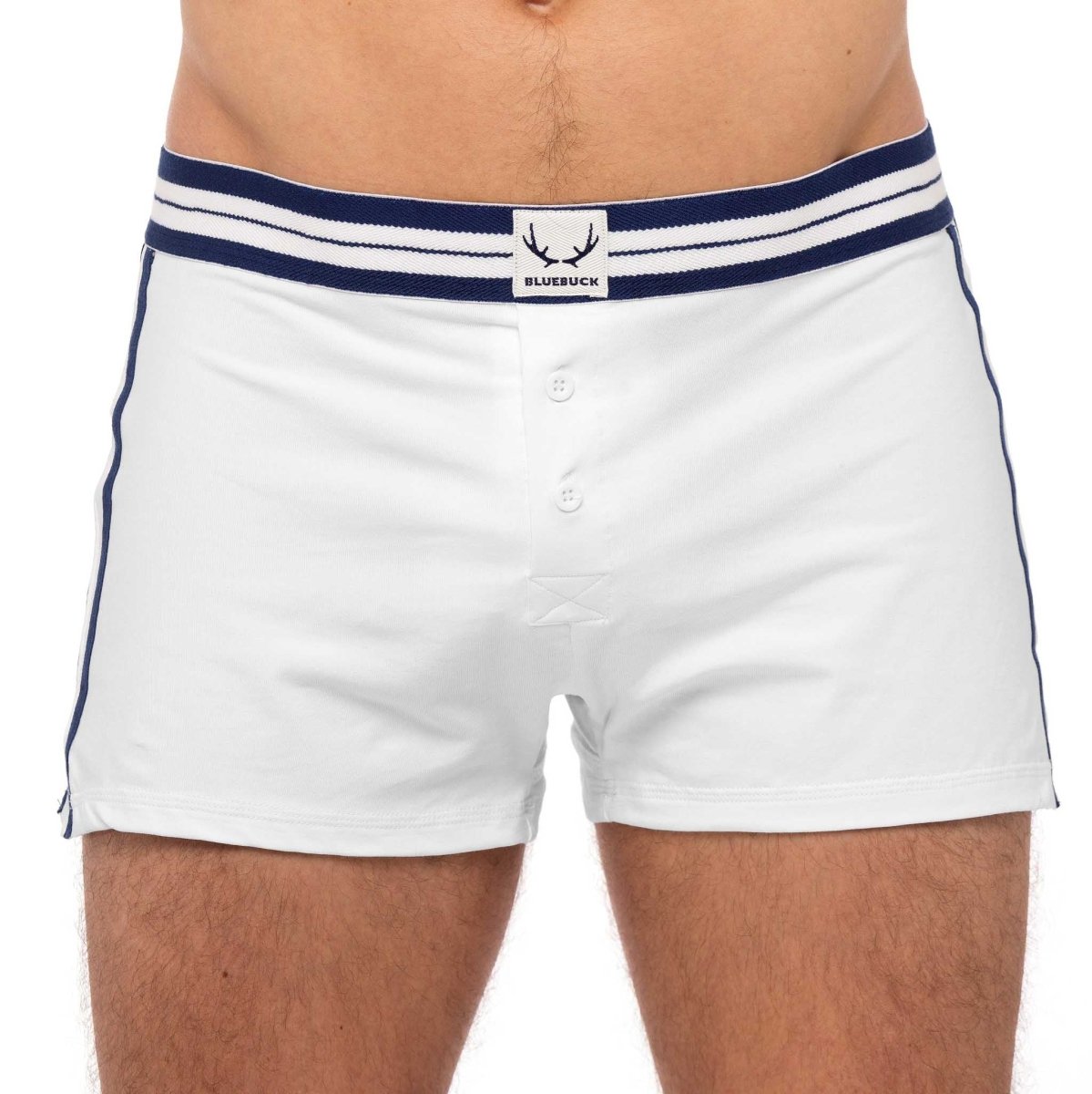 Caleçon homme blanc en coton bio - BLUEBUCK