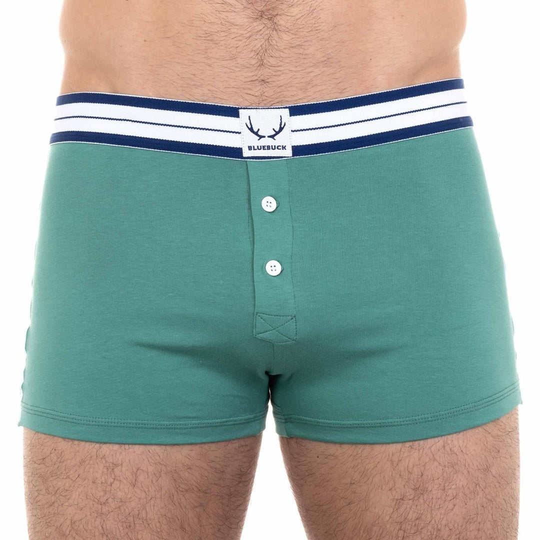 Calecon homme vert en coton bio BLUEBUCK