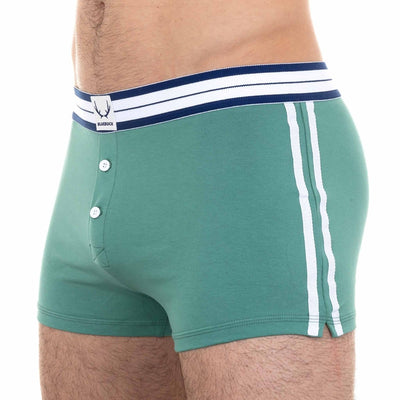 Caleçon homme vert en coton bio - BLUEBUCK