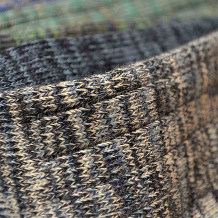 Chaussettes homme bleu crépuscule chiné en coton bio - BLUEBUCK