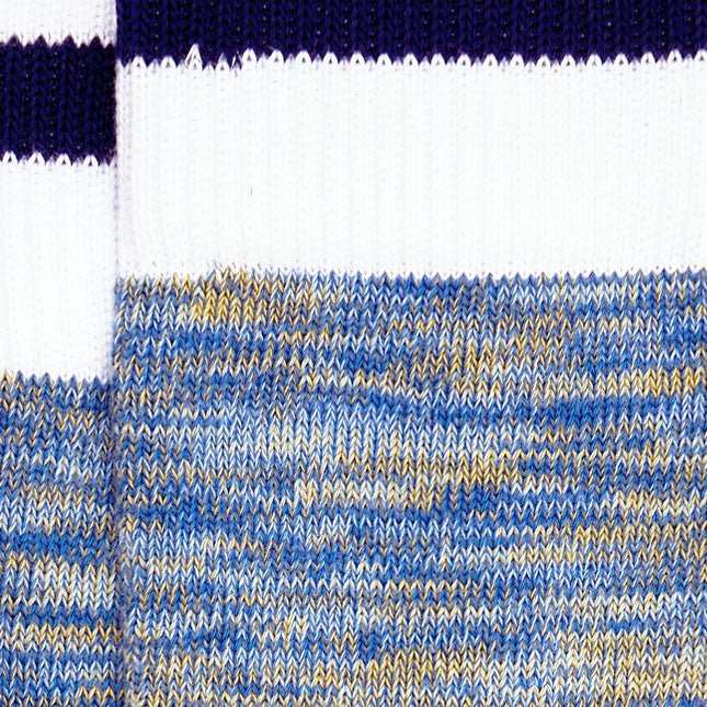 Chaussettes homme bleu et jaune en coton bio - BLUEBUCK