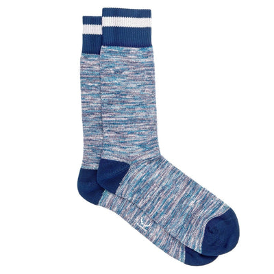 Chaussettes homme en coton bio bleu et gris - BLUEBUCK