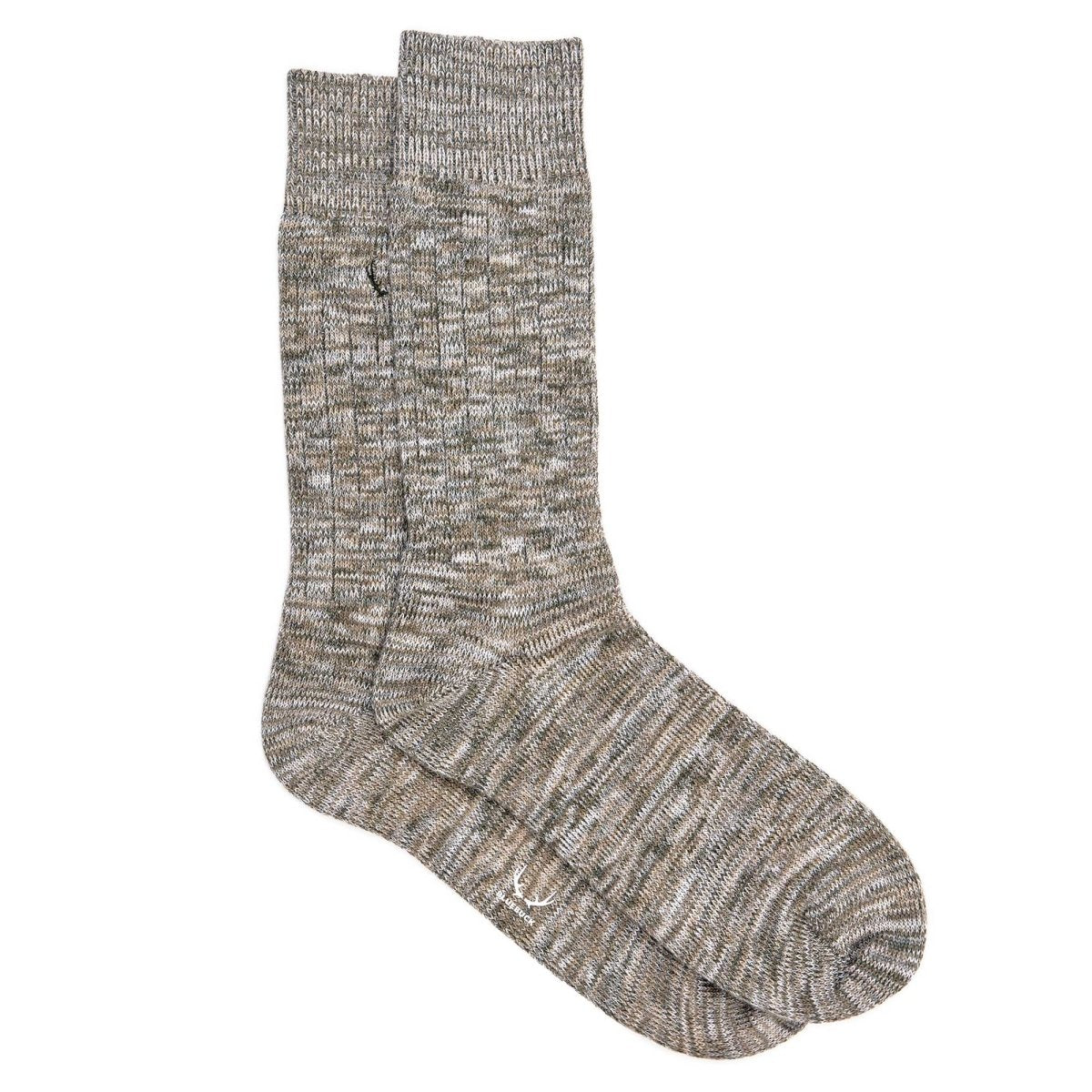 Chaussettes homme khaki chiné en coton bio - BLUEBUCK