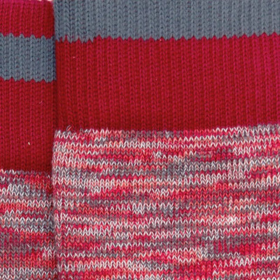 Chaussettes homme rouge et gris en coton bio - BLUEBUCK