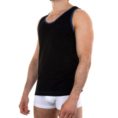 Débardeur homme noir en coton bio - BLUEBUCK