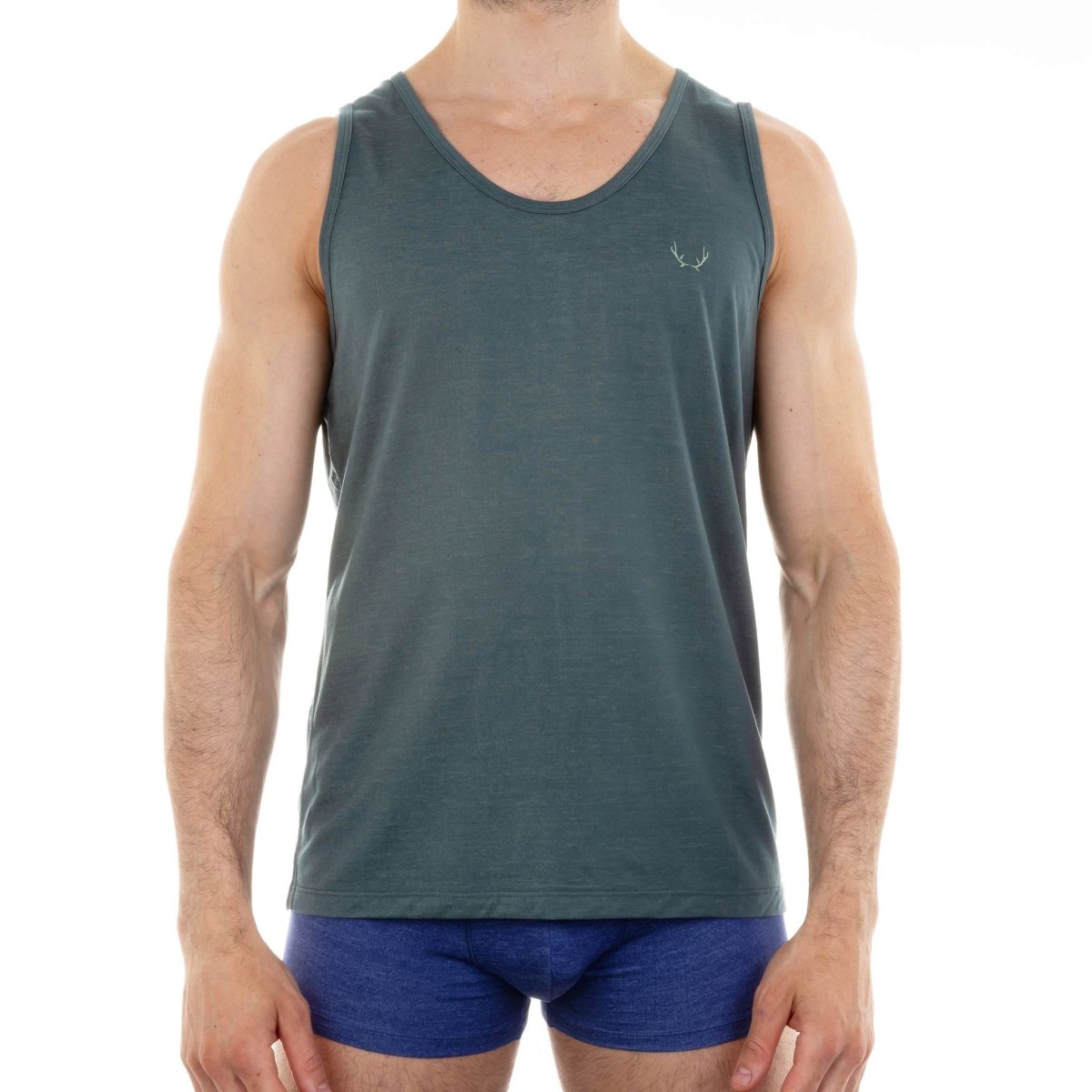 Débardeur homme vert forêt en Tencel - BLUEBUCK