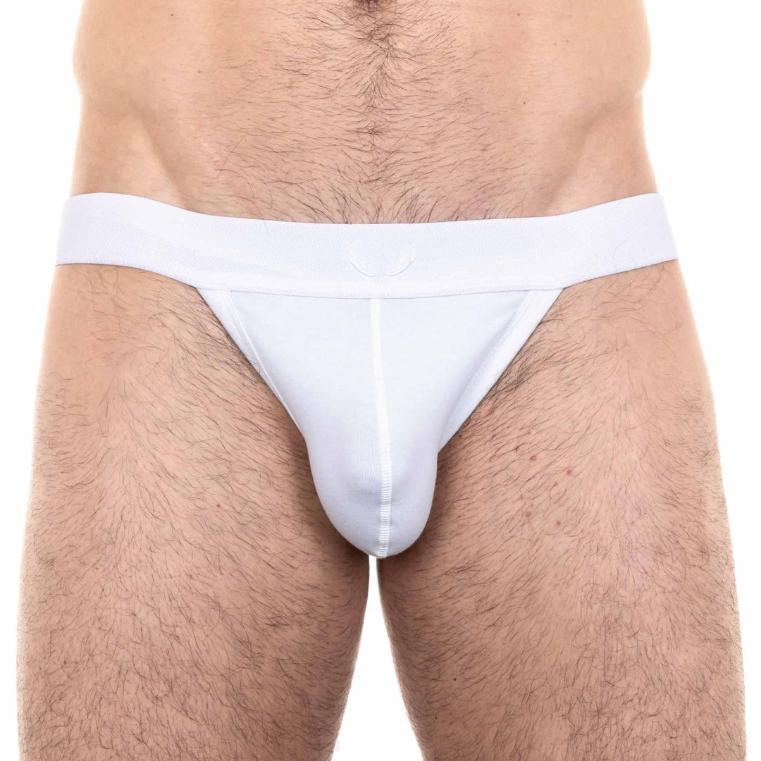 Jockstrap blanc en coton recyclé - BLUEBUCK