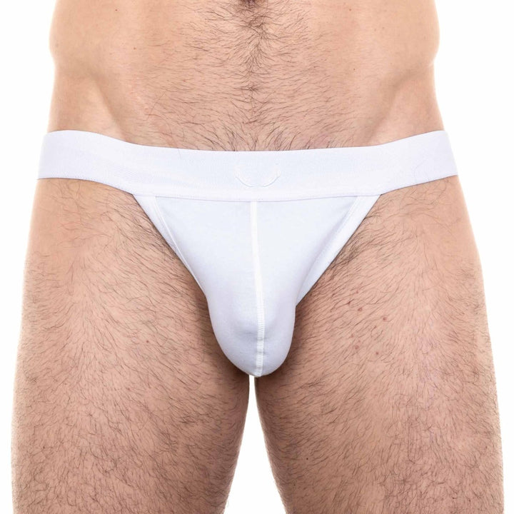 Jockstrap blanc en coton recyclé - BLUEBUCK